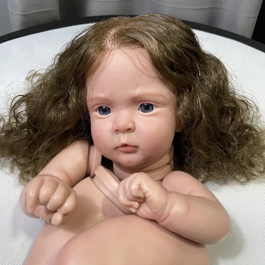 19Inches Reborn Doll Jocy With Hair Transplant Handmade - Image 4