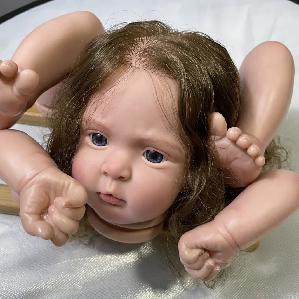 19Inches Reborn Doll Jocy With Hair Transplant Handmade - Image 5